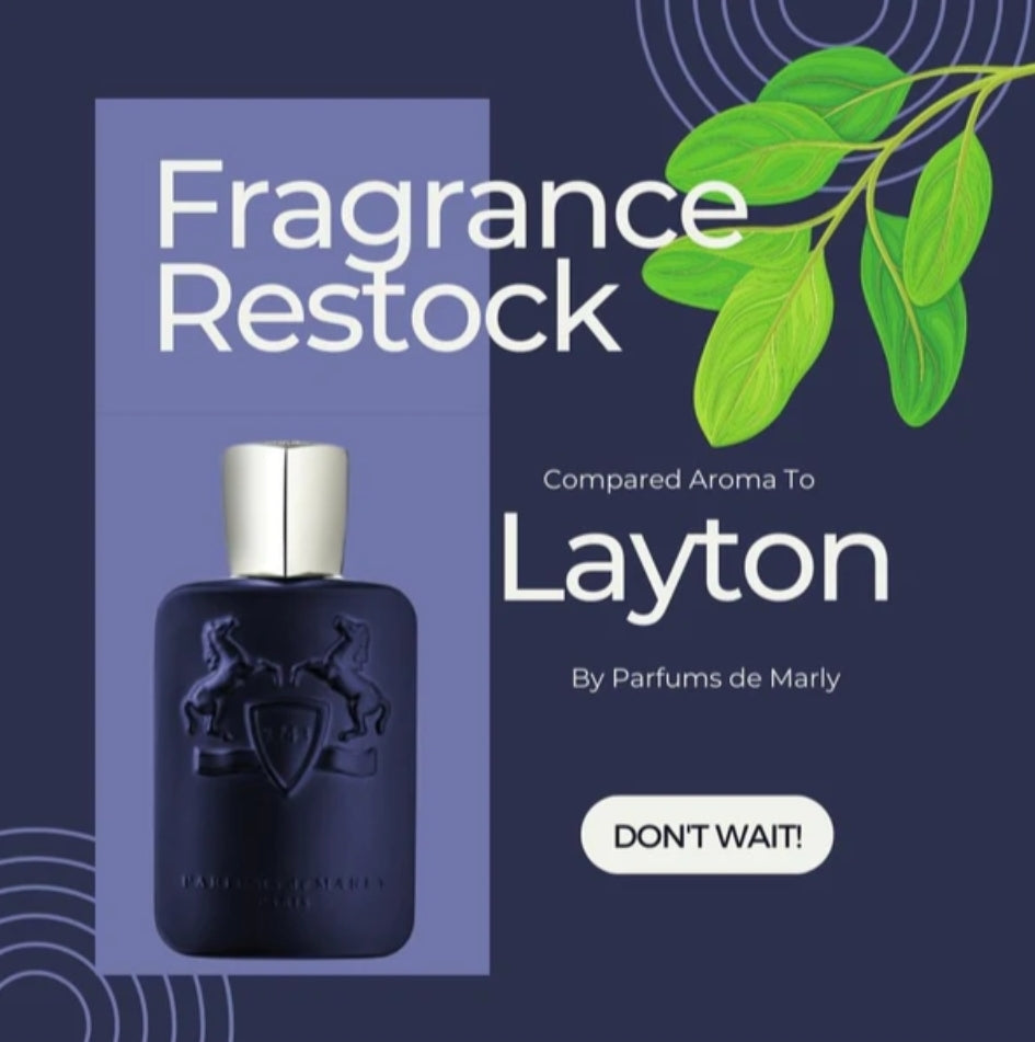 Our Impression of Layton by Parfums De Marly women men type 1oz flip top bottle perfume cologne fragrance body oil. Alcohol free. (Unisex)